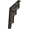 Ekena Millwork Eris Wrought Iron Bracket, (Triple center brace), Antiqued Pale Gold 2"W x 12"D x 15"H BKTM02X12X15TERAPG - alternate 1